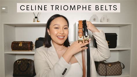 celine triomphe belt medium vs small|Celine triomphe belt size guide.